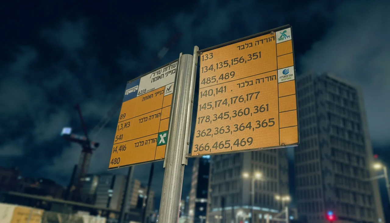 Bus Display  Jerusalem By Danielrosehill Dkqpjt9 Fullview