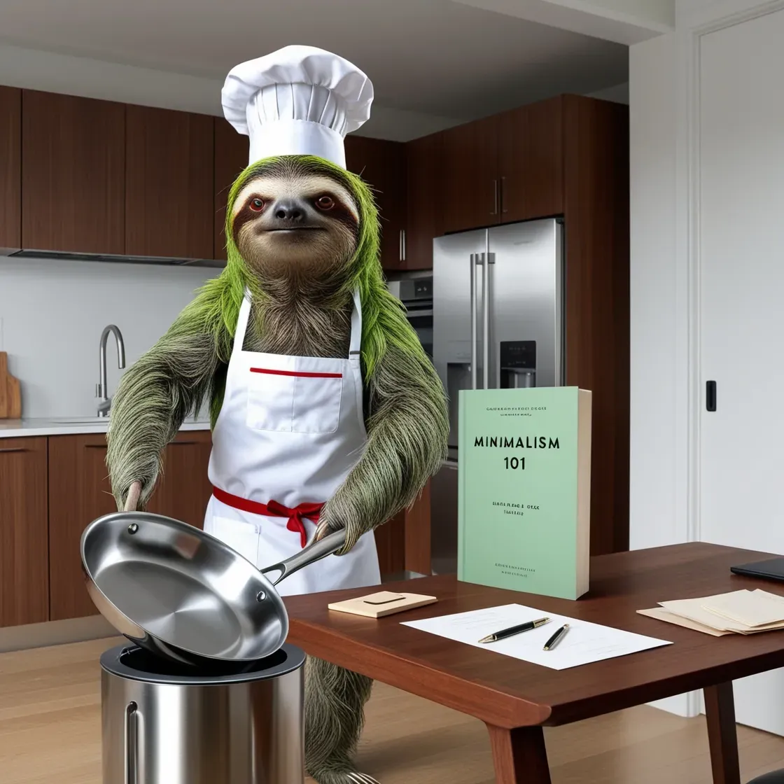 Chef Sloth With Frying Pan