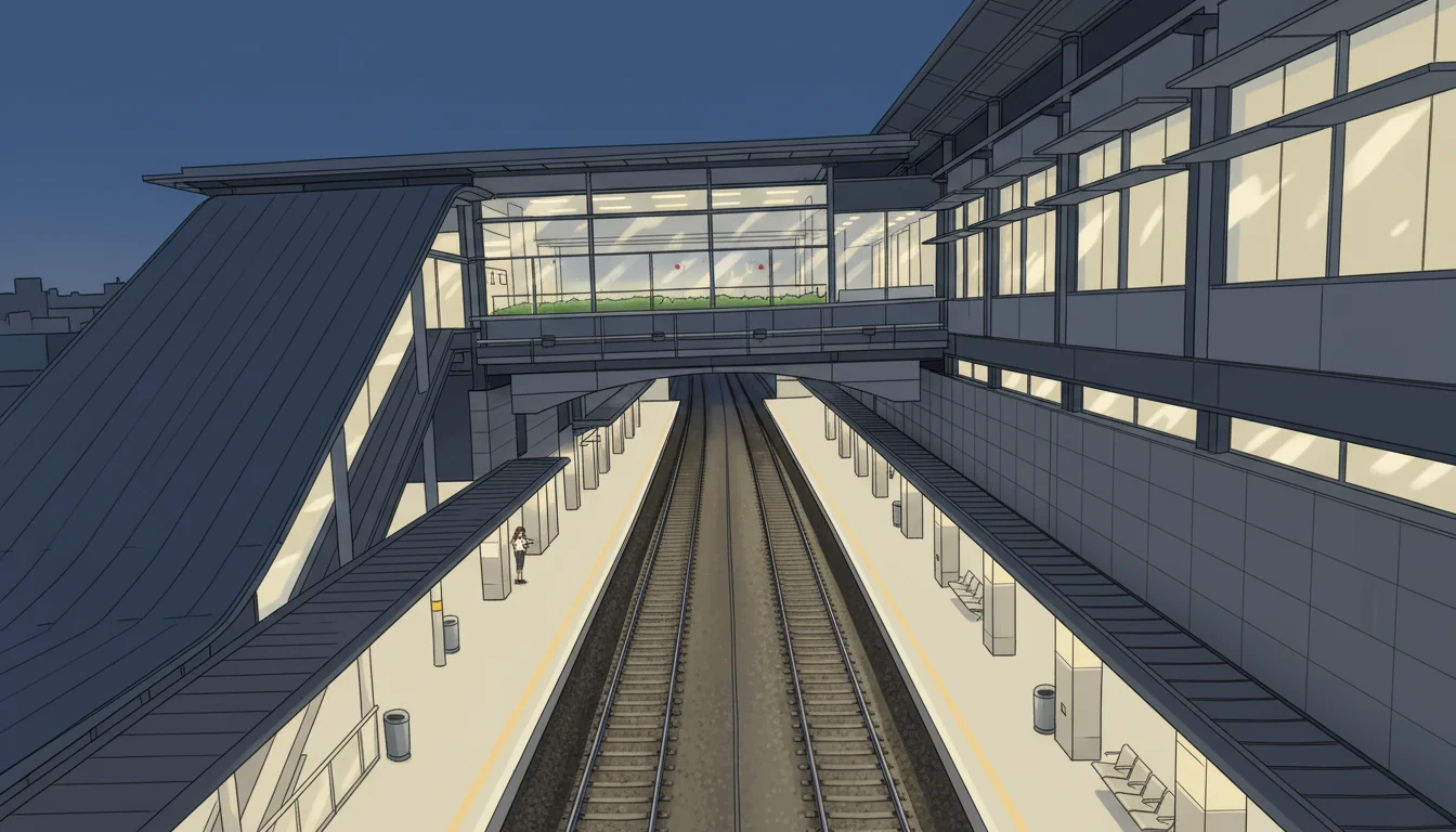 Modern Metro Station Platform Illustration