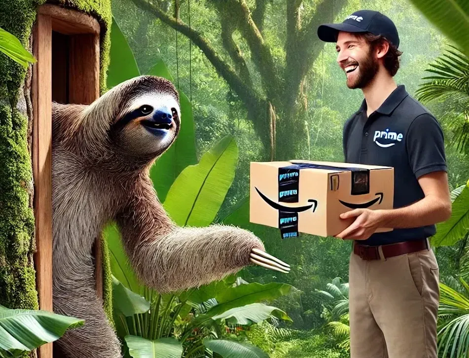 Sloth Amazon Delivery