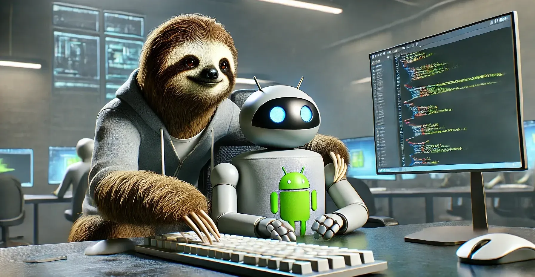 Sloth And Android Office