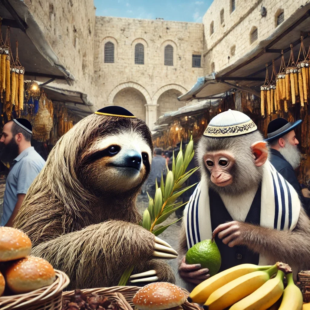 Sloth And Monkey Sukkot Market