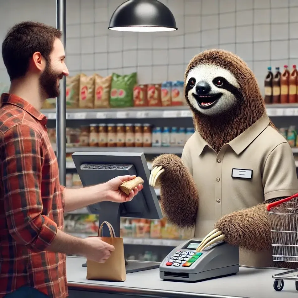 Sloth At Checkout