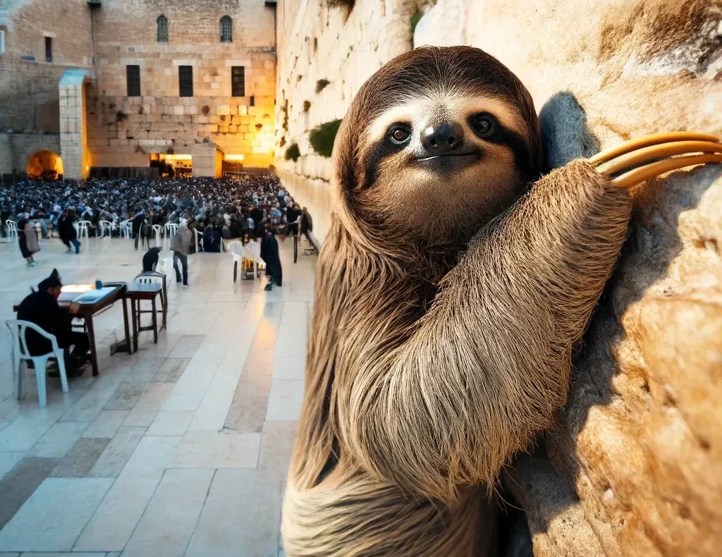 Sloth At Western Wall