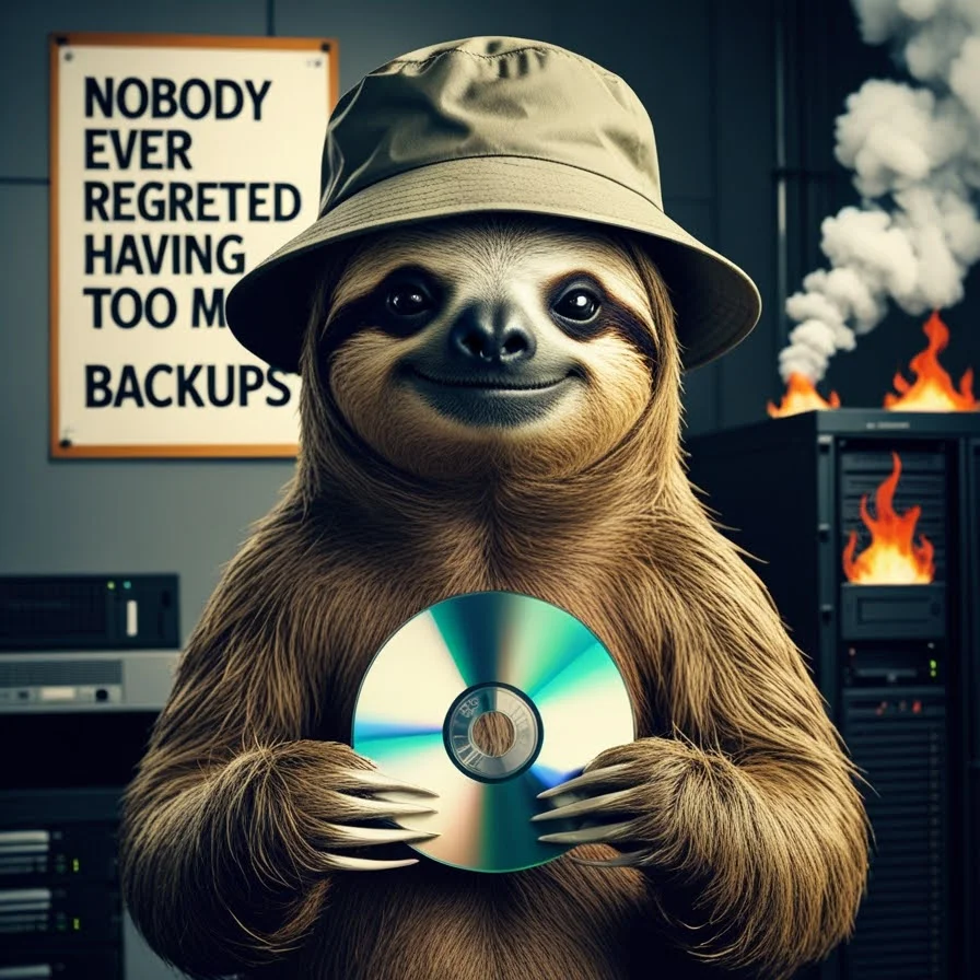 Sloth Backup Meme Nobody Regretted Backups