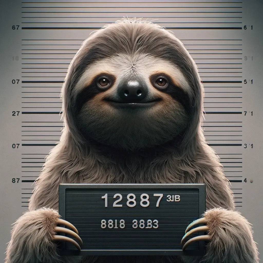 Sloth Mugshot