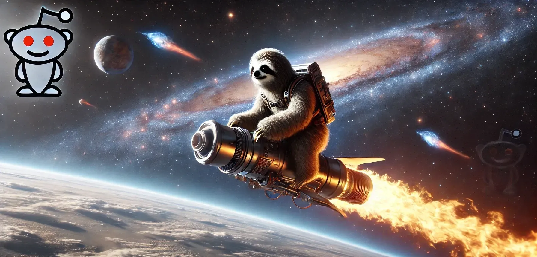 Sloth On Rocketship