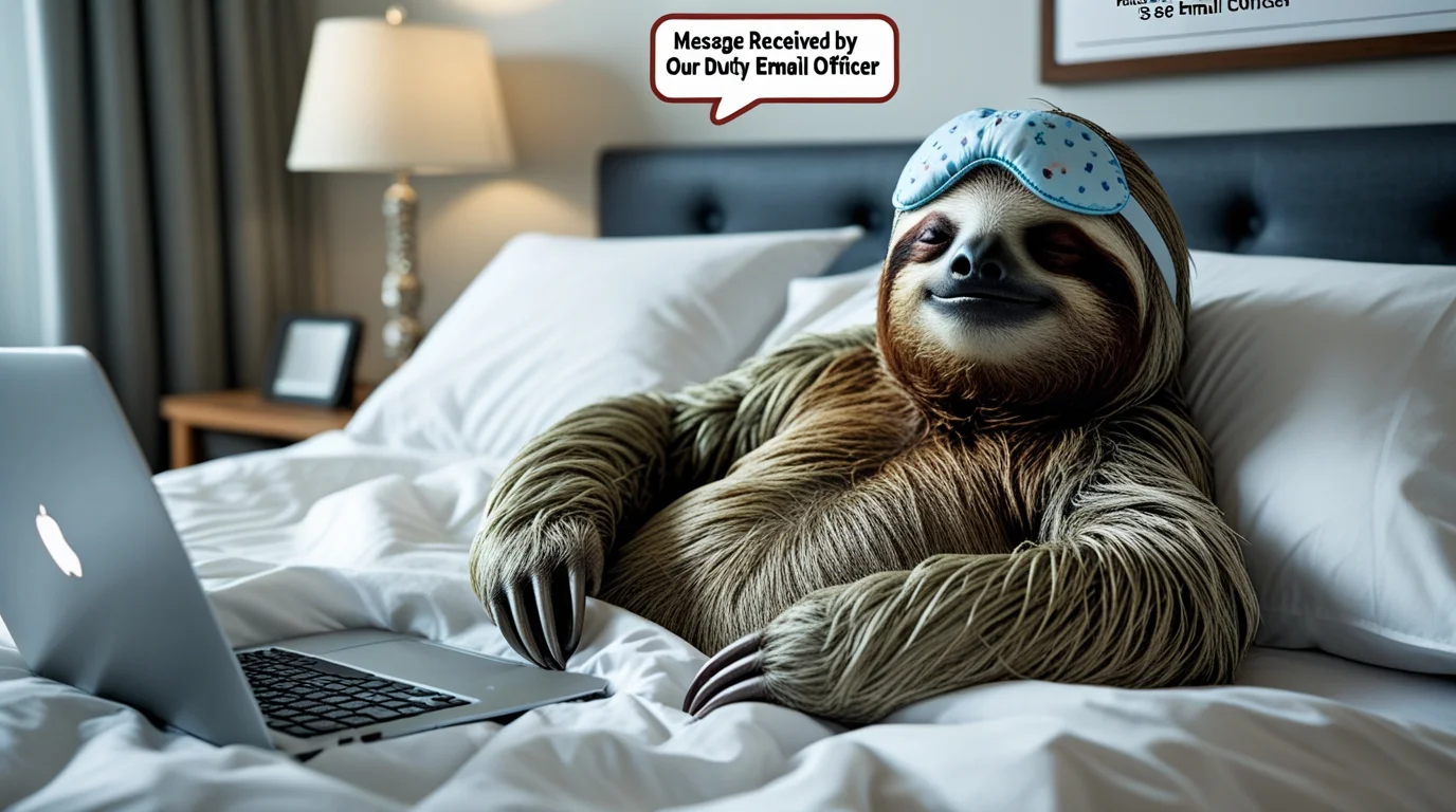 Sloth Relaxing With Laptop