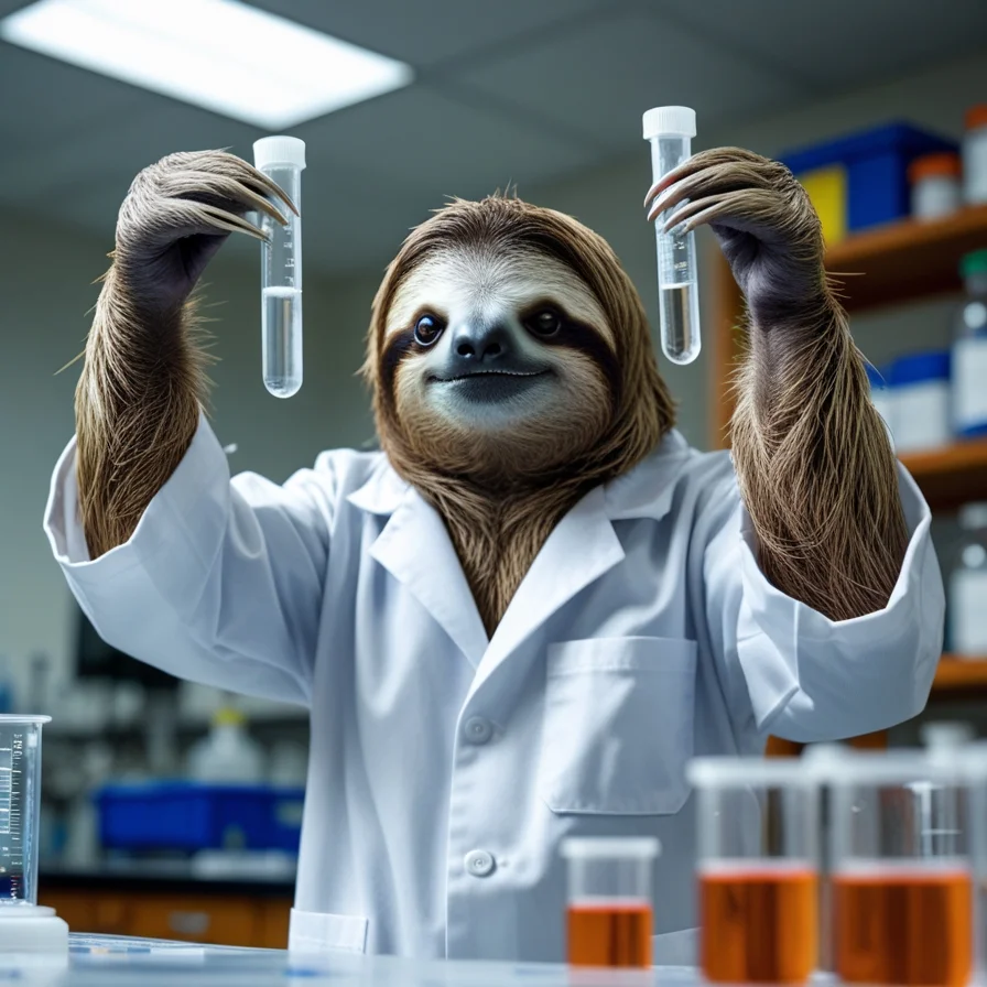Sloth Scientist Lab Coat