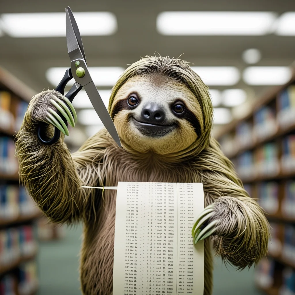 Sloth Scissors Library