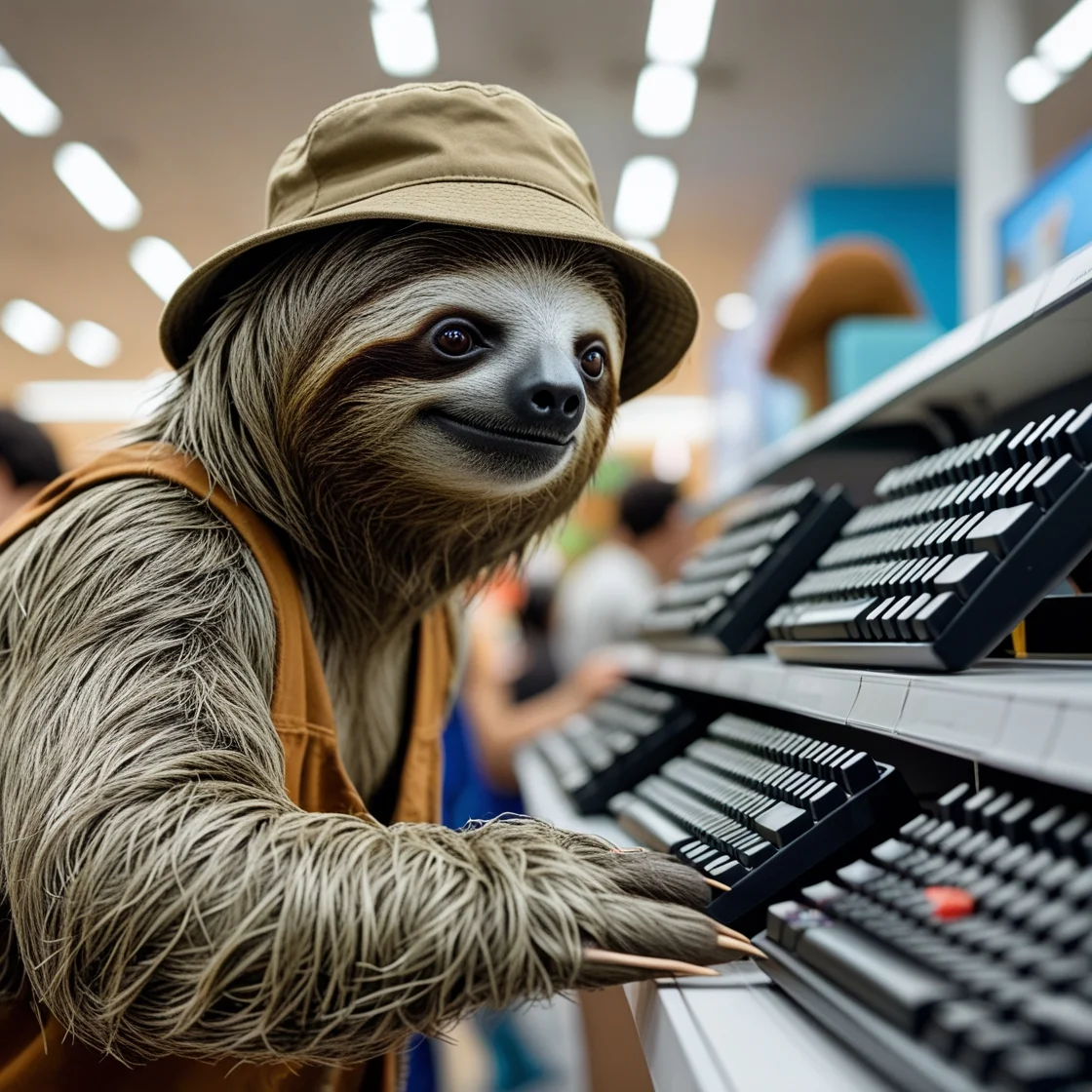 Sloth Shopping Keyboards