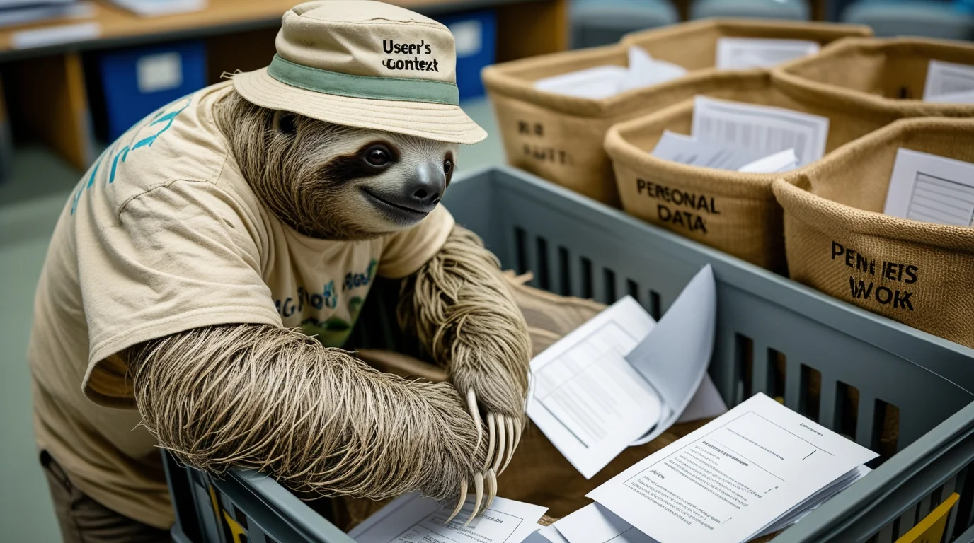 Sloth Sorting Papers Baskets
