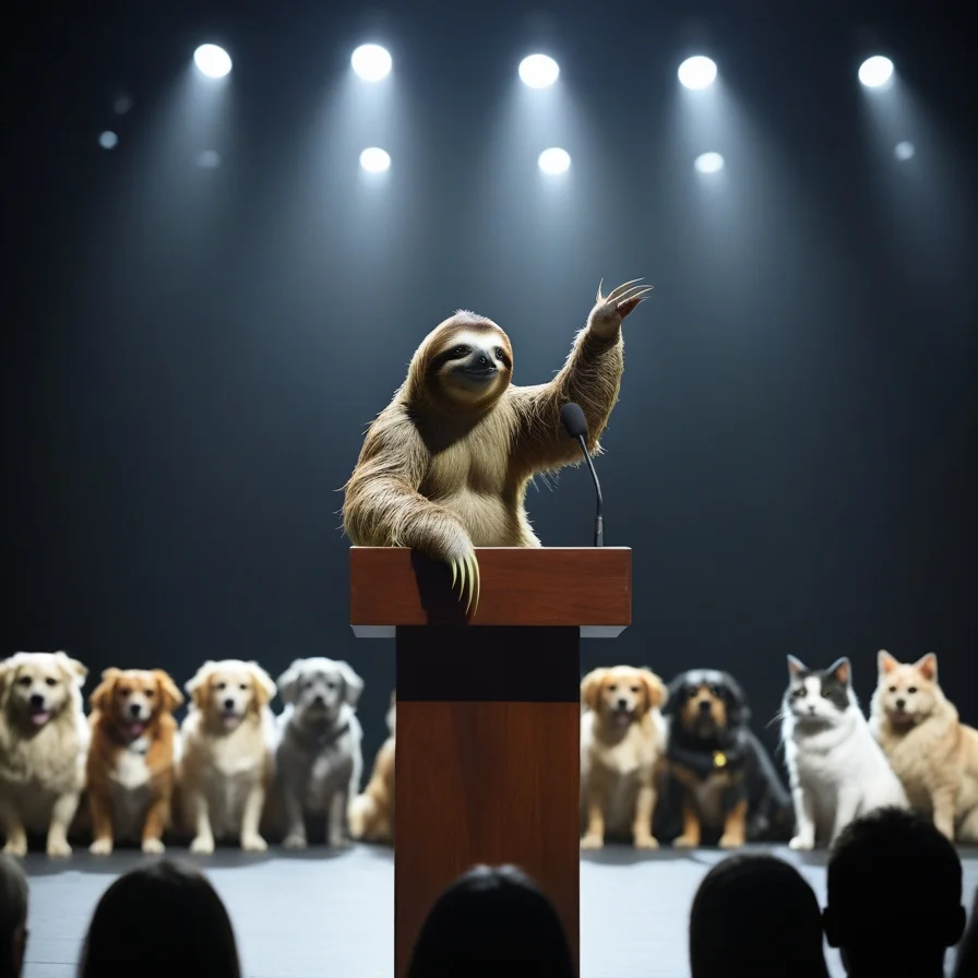 Sloth Speech Animals Audience