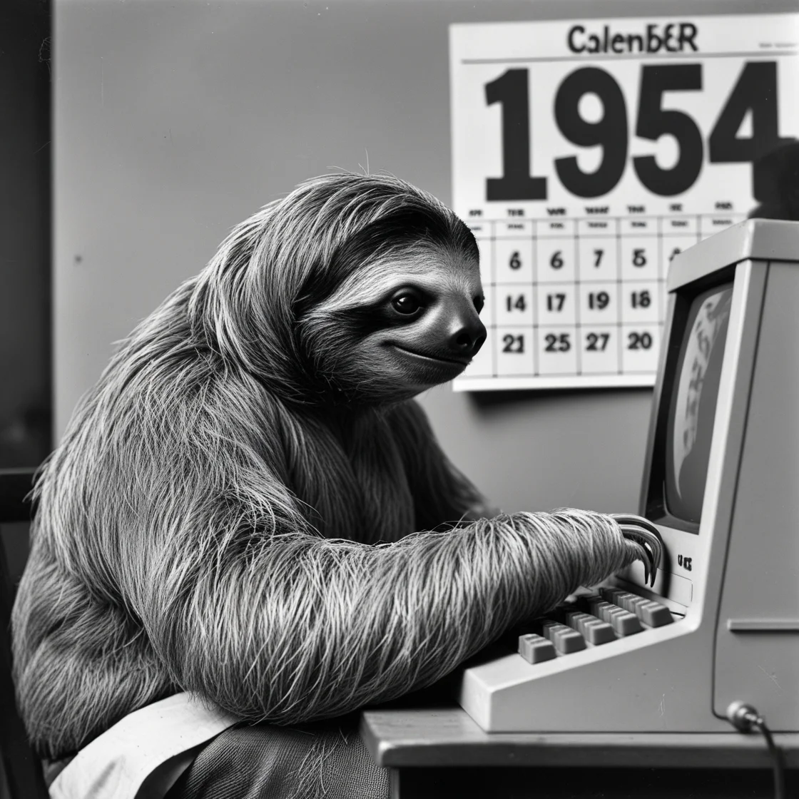 Sloth Typing 1954 Computer