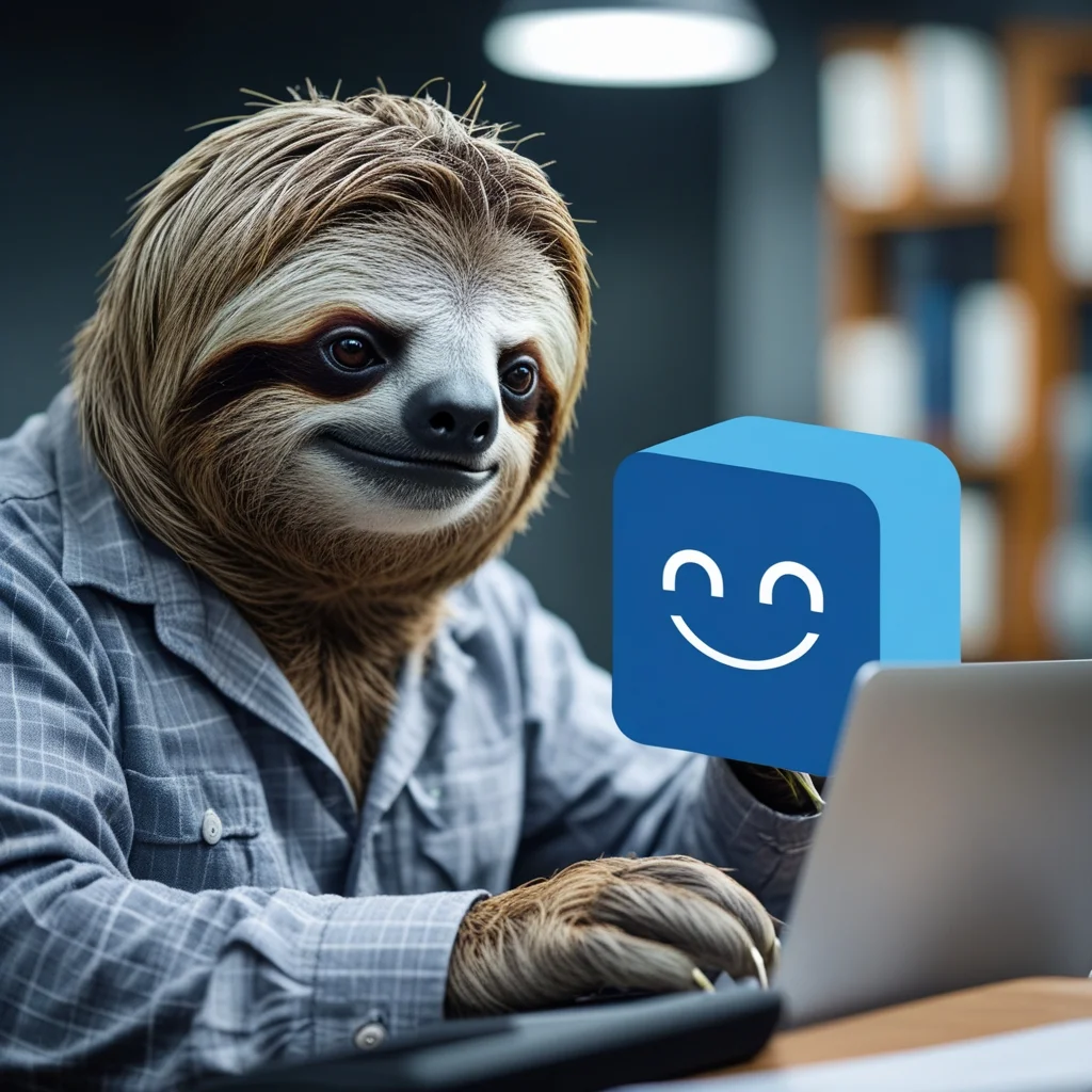 Sloth Using Laptop 1