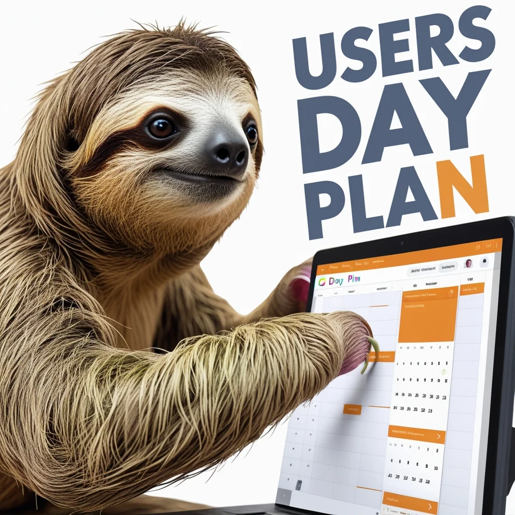 Sloth Using Planner App