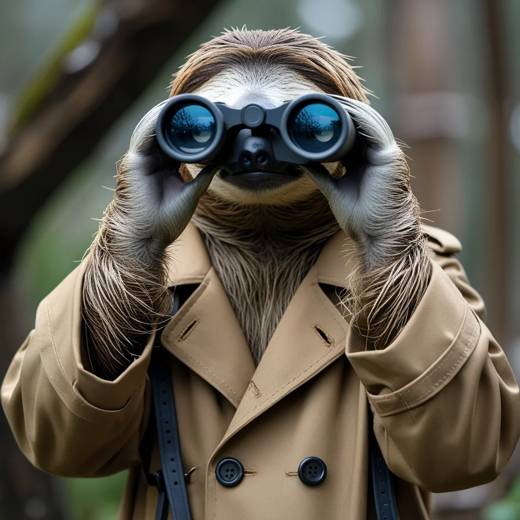 Sloth With Binoculars Coat