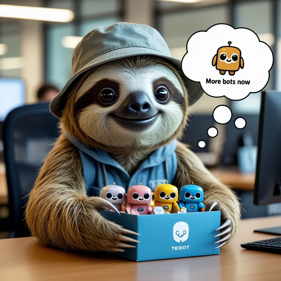 Sloth With Mini Robots