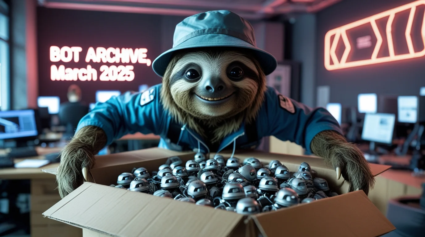 Sloth With Robots Box