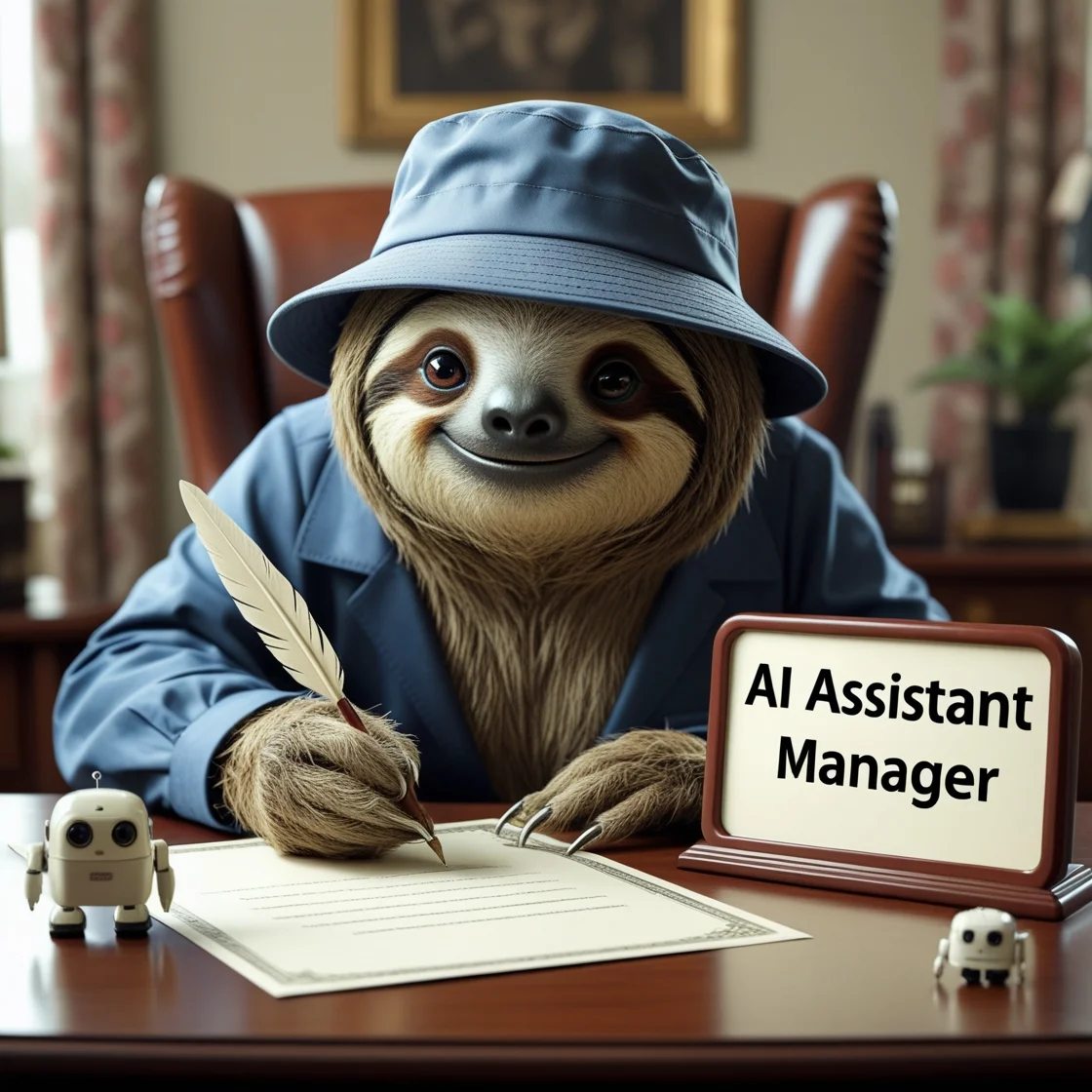 Sloth Writing Manager Office