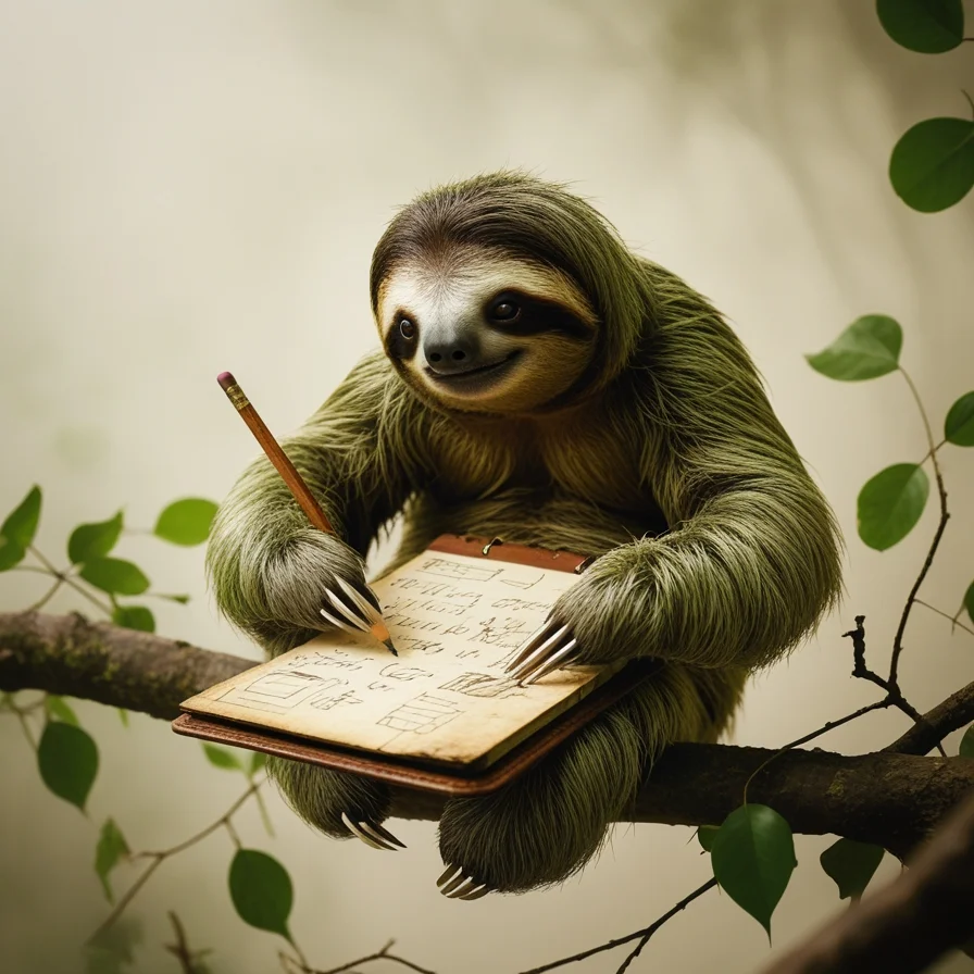 Sloth Writing Notebook