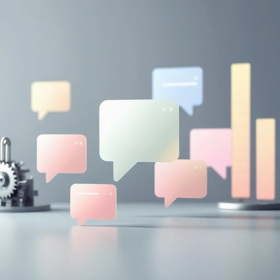 Speech Bubbles Charts Gears