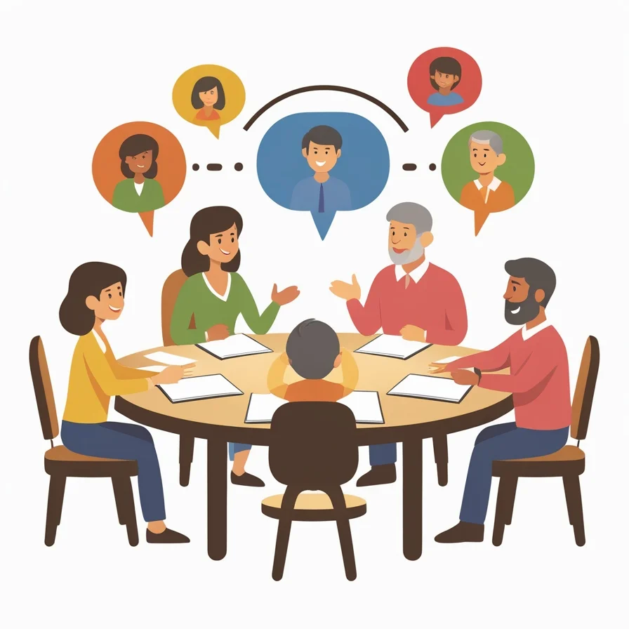 Team Meeting Illustration