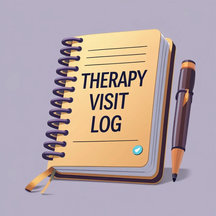 Therapy Visit Log Notebook
