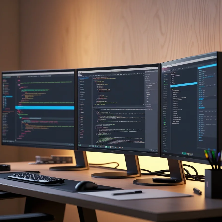 Triple Monitor Coding Setup