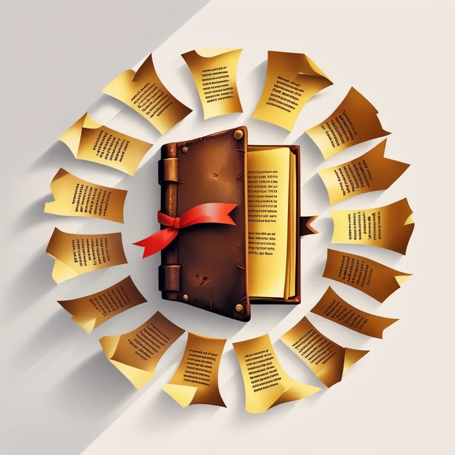 Vintage Book Pages Circle